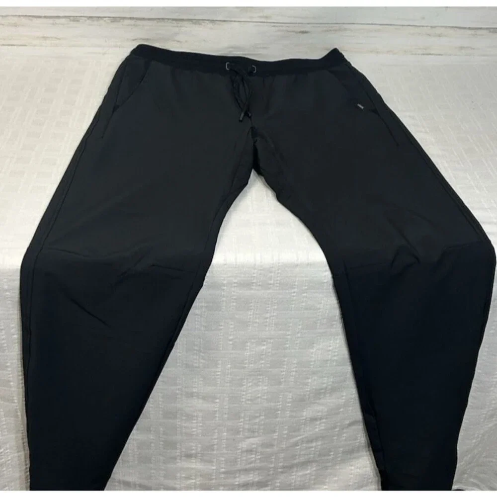 MINTY! UNRL Size LARGE TALL LT Mens Black Athletic Jogger Pants Stretch
